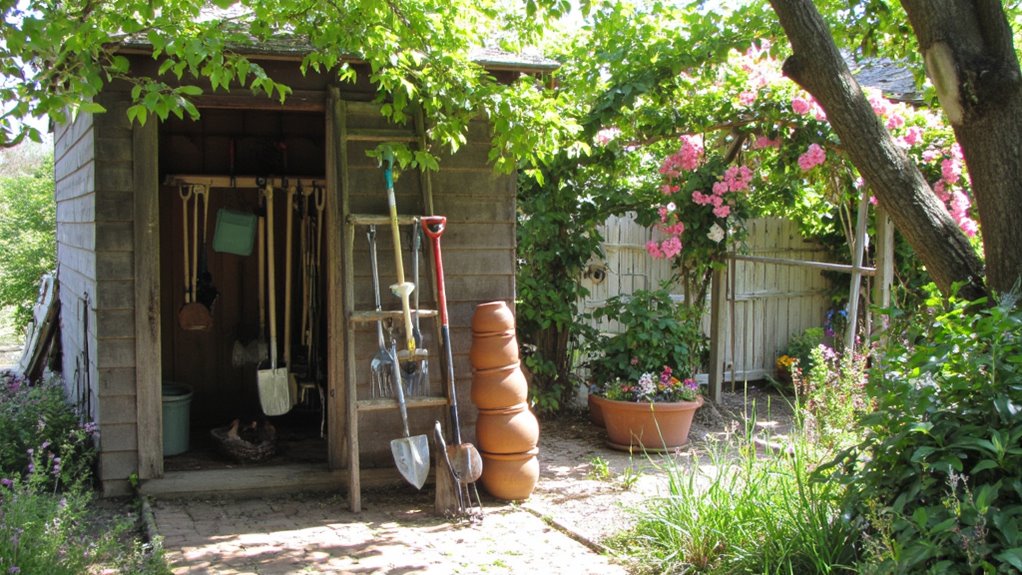 creative garden tool organization