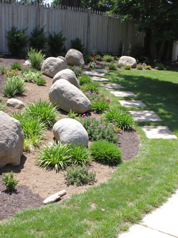 decorative boulders enhance landscapes