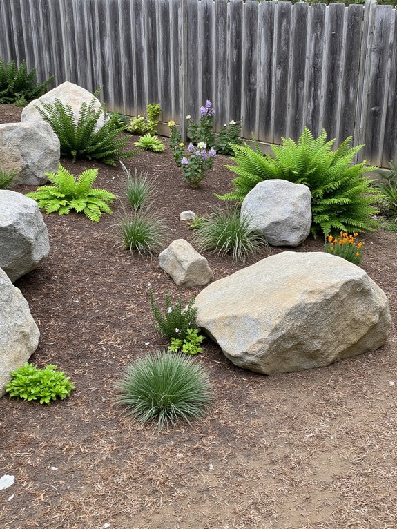 decorative boulders enhance landscapes