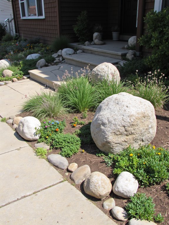 decorative boulders enhance landscapes