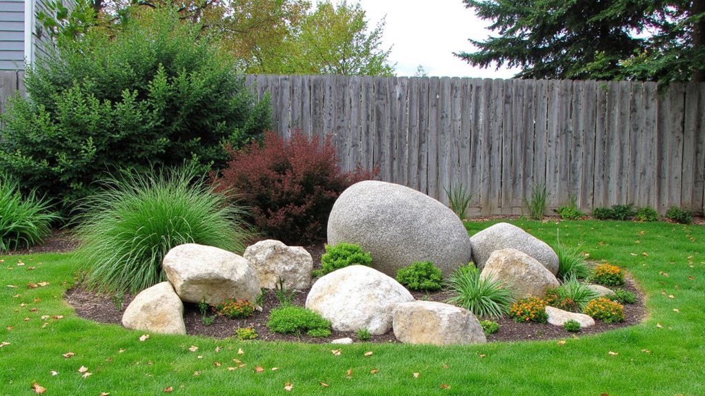 decorative boulders enhance landscapes