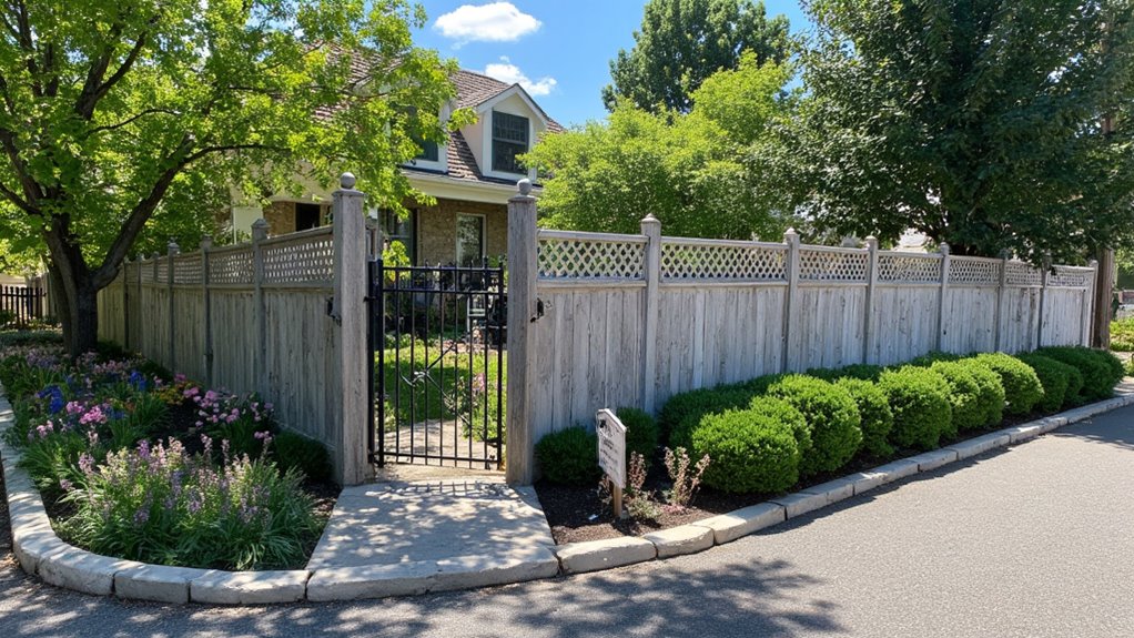 decorative fencing enhances boundaries