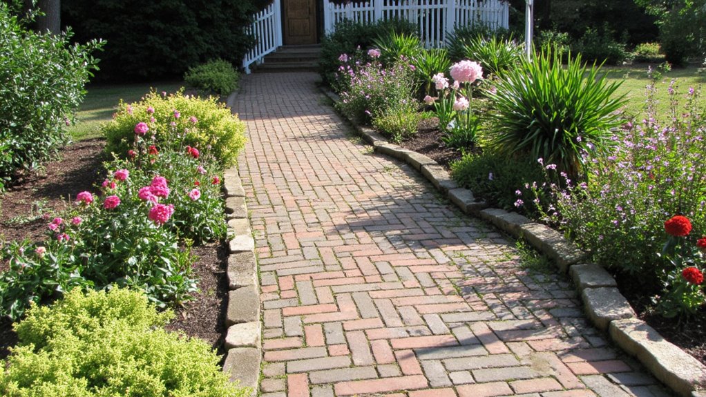 decorative garden pathway installation