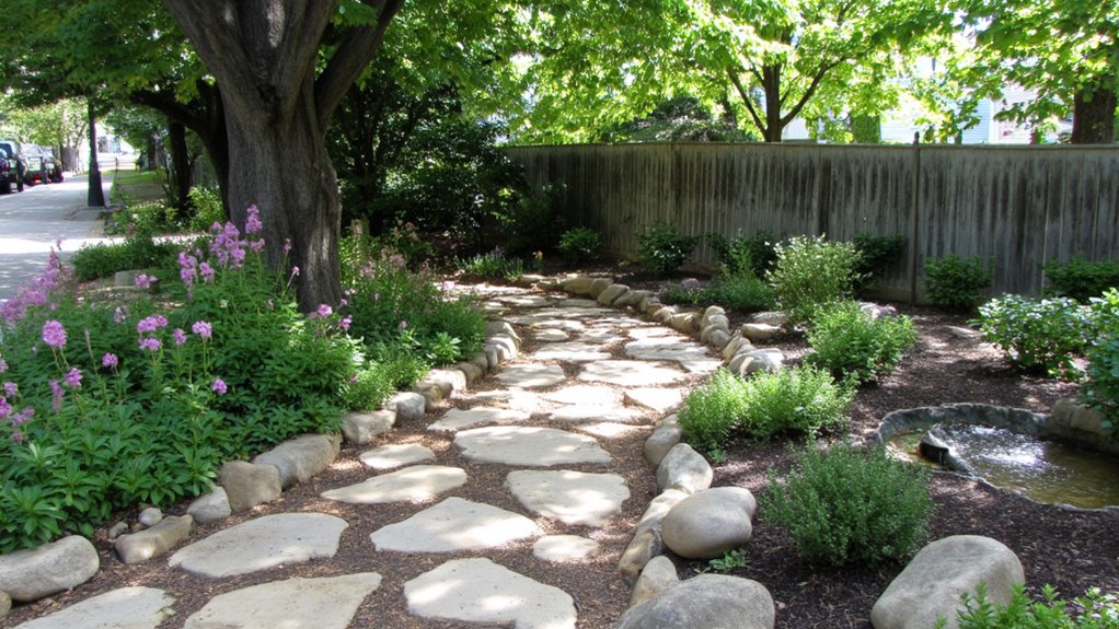 decorative winding stone pathways