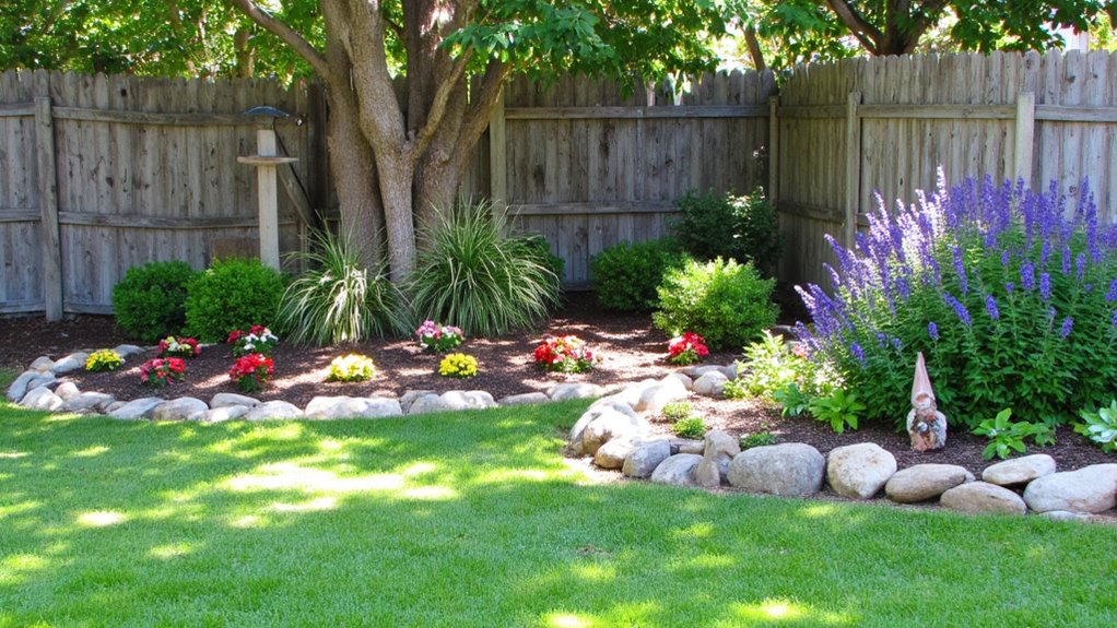 define garden spaces neatly