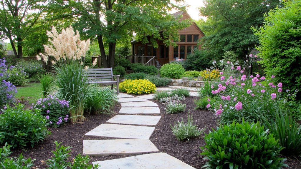 defined garden pathways enhance