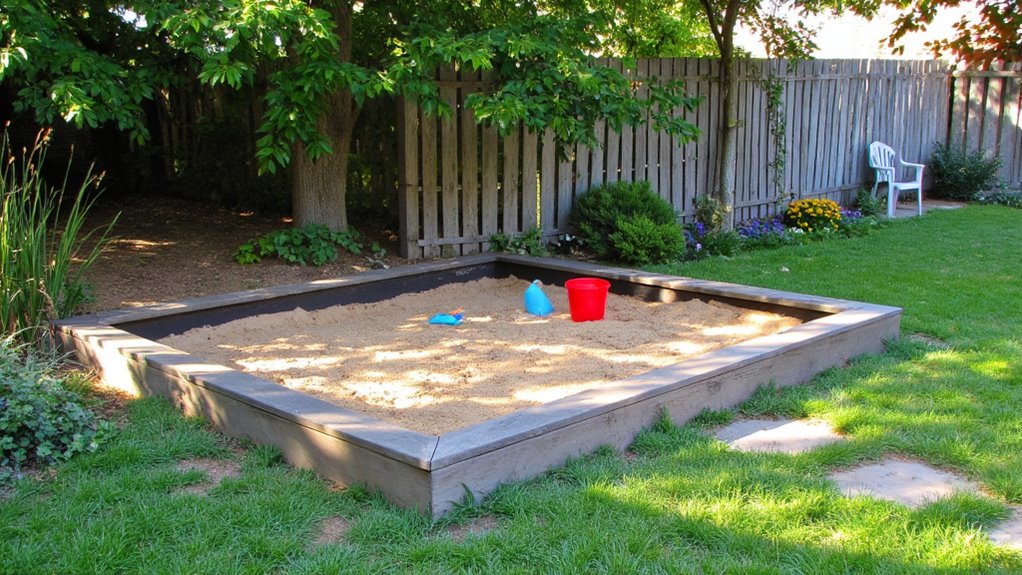 designated sandbox play area