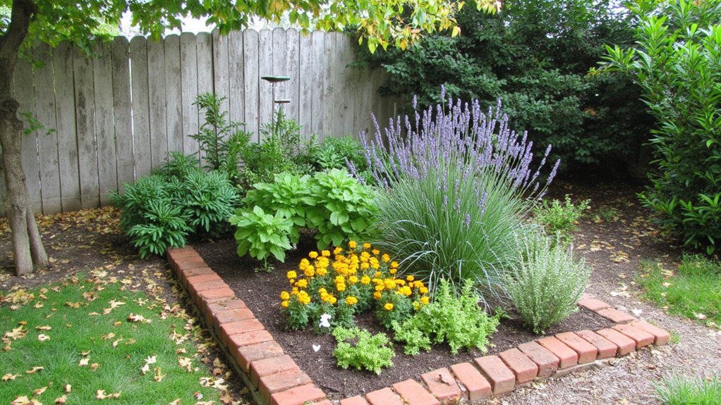 diverse plants for corner garden