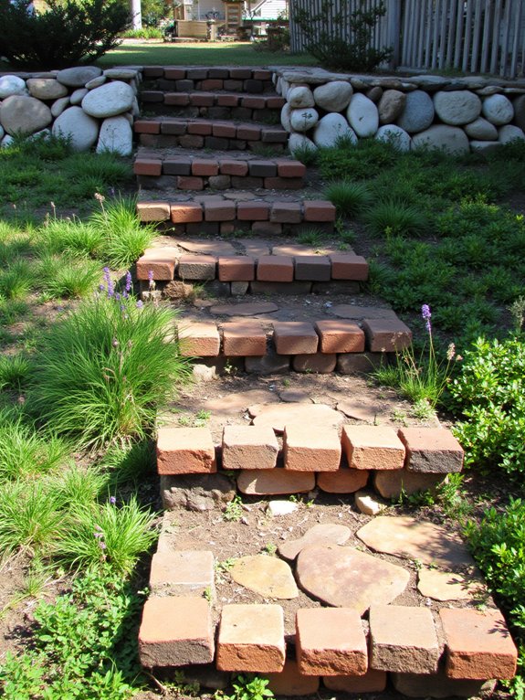 diy garden steps construction