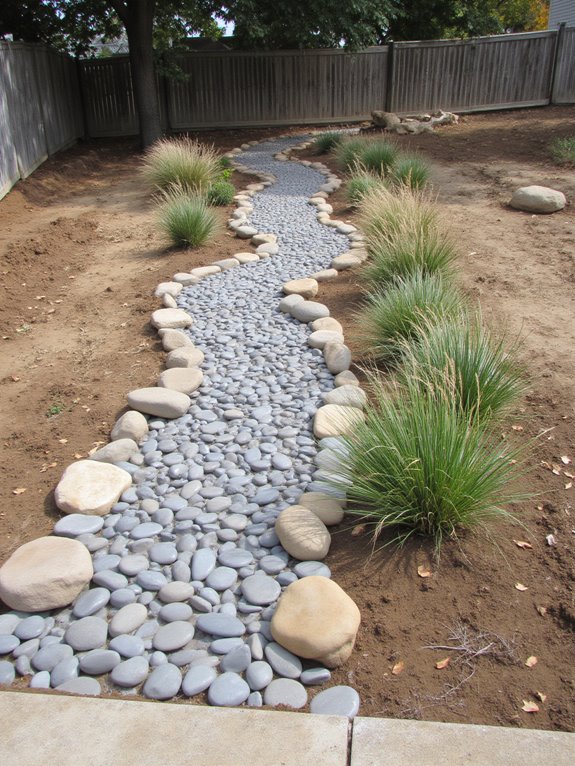 dry river bed installation