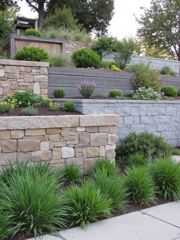 durable aesthetic retaining wall materials
