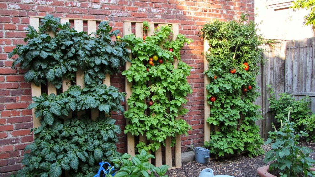 edible plants in baskets