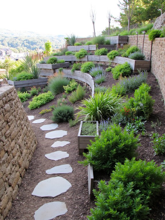 elevated planting for views