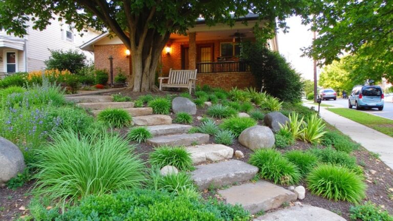 elevated yard curb appeal