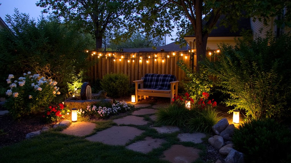 enchanting evening garden lighting