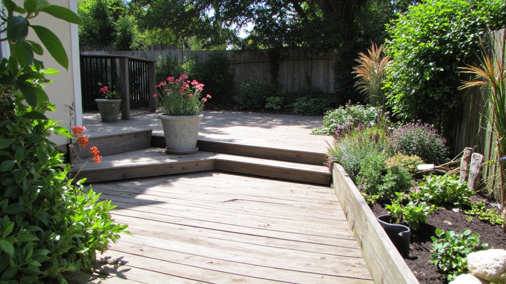 enchanting multi level outdoor spaces