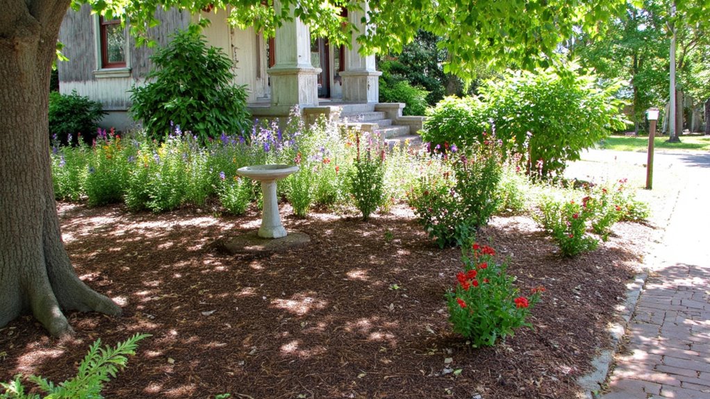 enhance garden with mulch