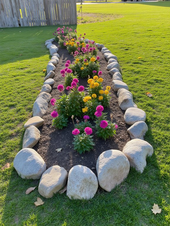 enhance garden with stones