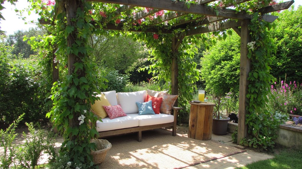 family friendly pergola seating