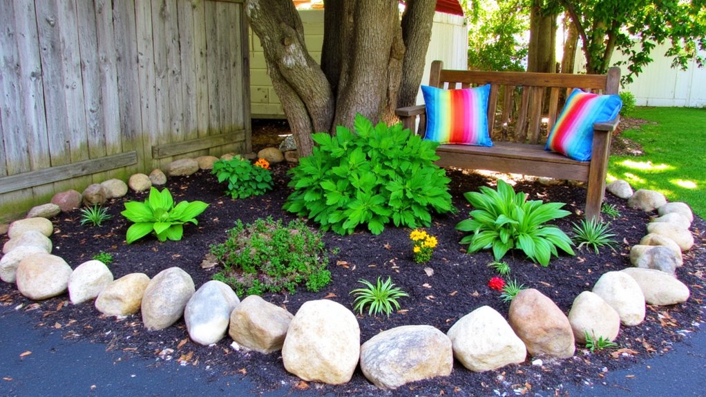 framing corner garden aesthetics