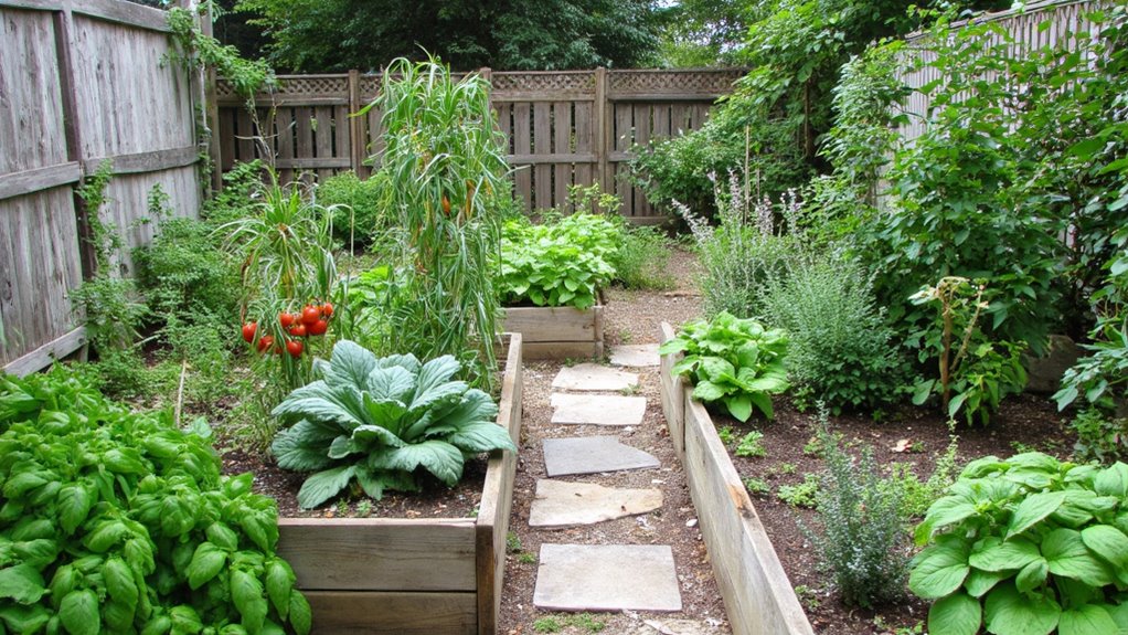 fresh ingredients from garden