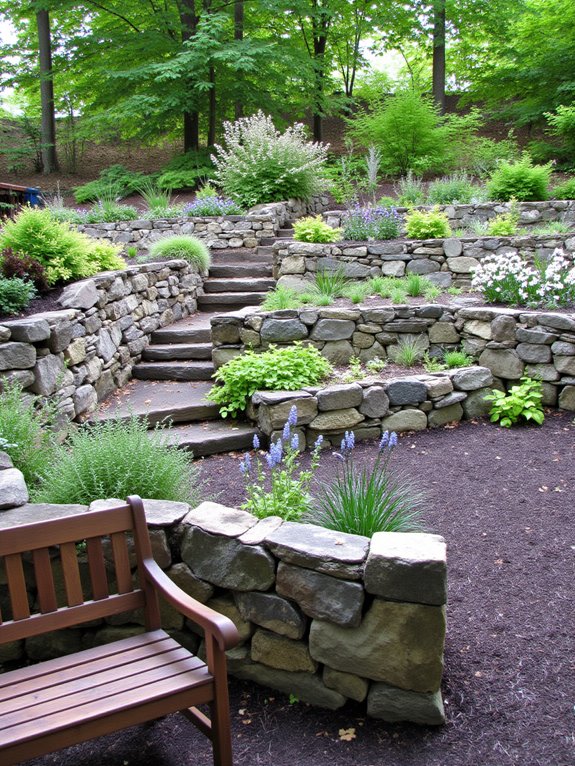 garden beds with walls