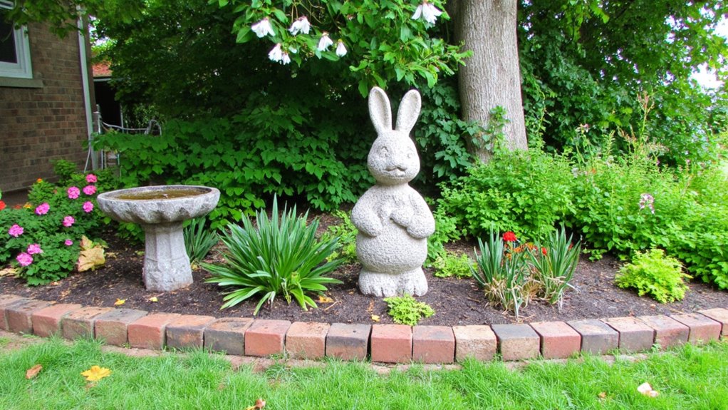 garden statues create focal points