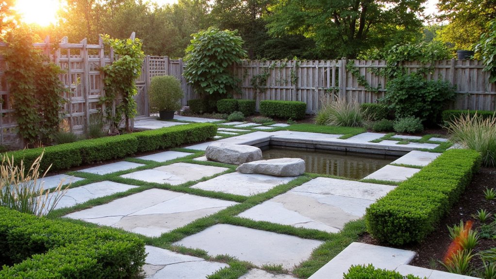 geometric shapes enhance gardens