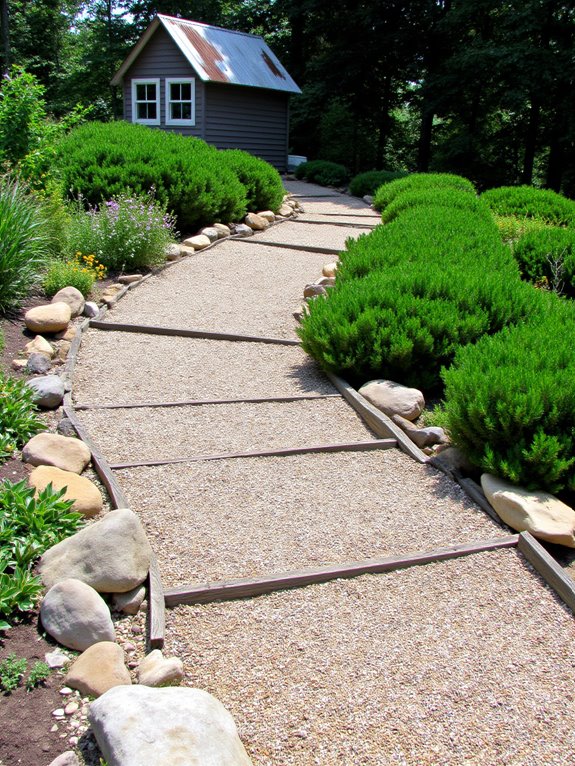 gravel enhances garden drainage