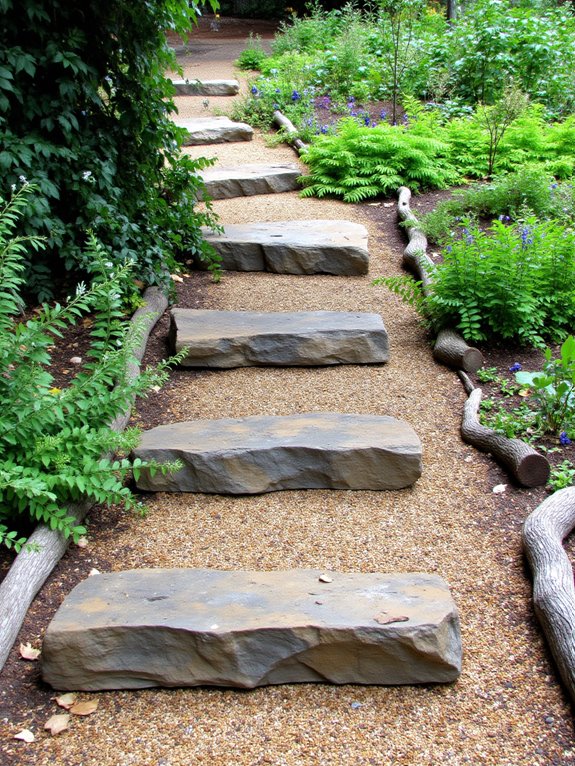gravel enhances garden drainage