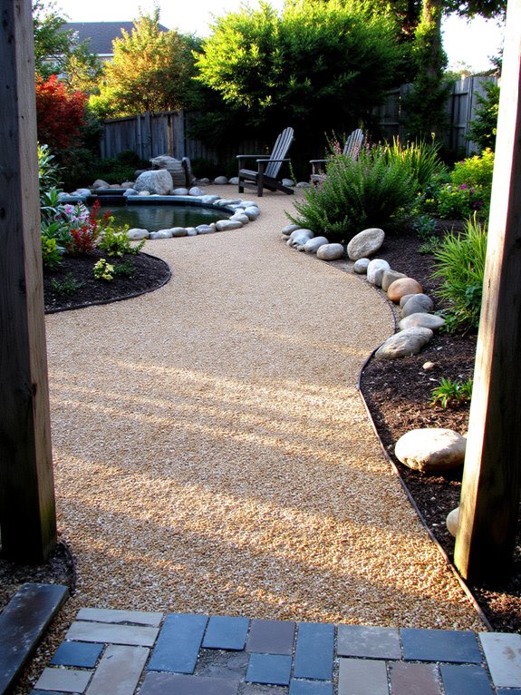 gravel paths enhance garden connectivity