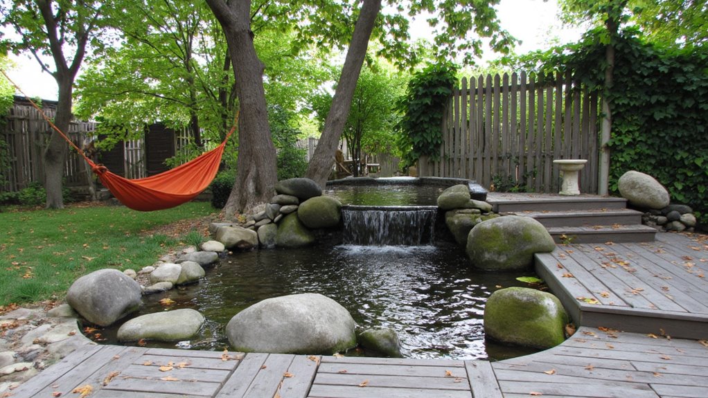 hammock by serene water