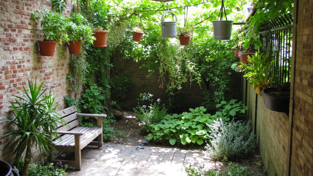 hanging planters save space