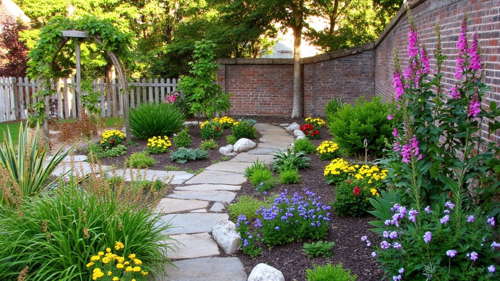 hardscaping enhances garden design