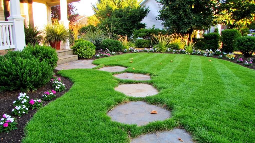 harmonious lawn and landscape