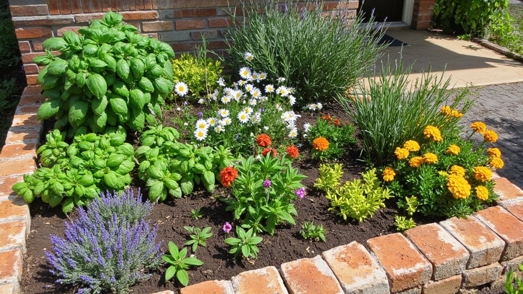 herbs and flowers combined