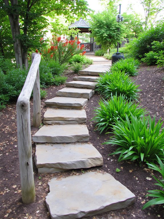 hillside garden step installation