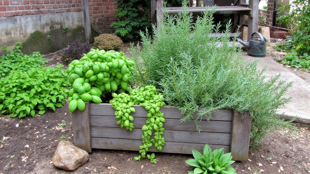 homegrown fragrant culinary herbs
