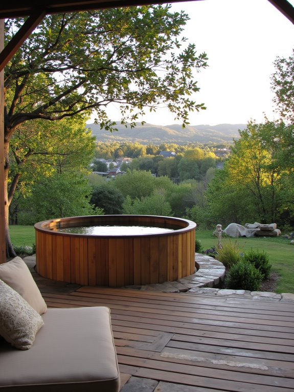 hot tub scenic retreat