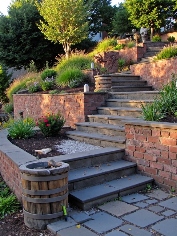 illuminate tiered garden features