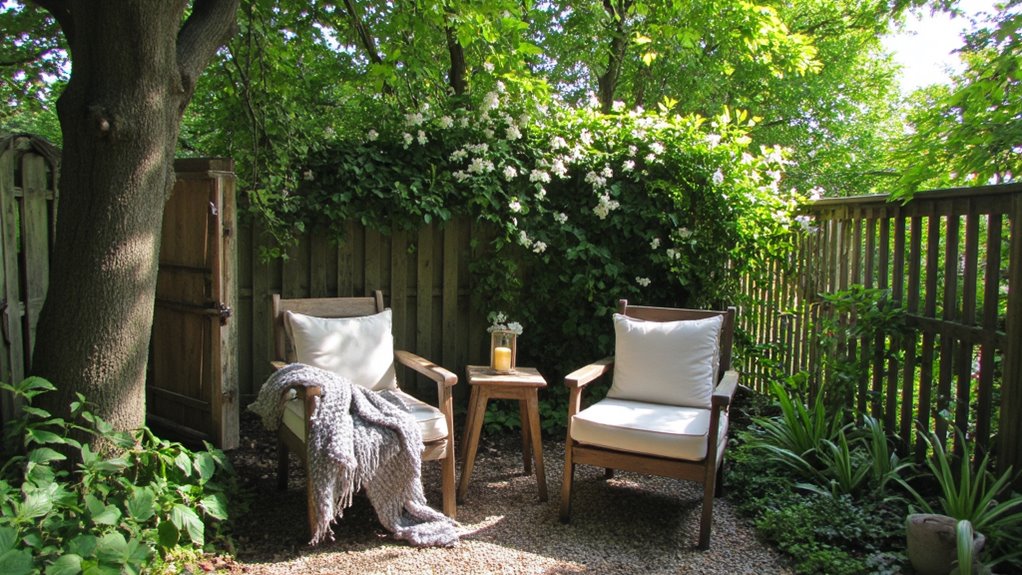 intimate backyard seating arrangement