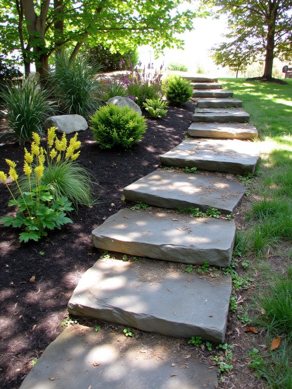 inviting garden steps design
