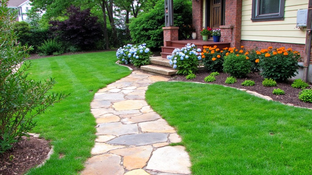 inviting natural stone pathways