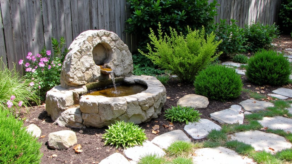 inviting outdoor water feature