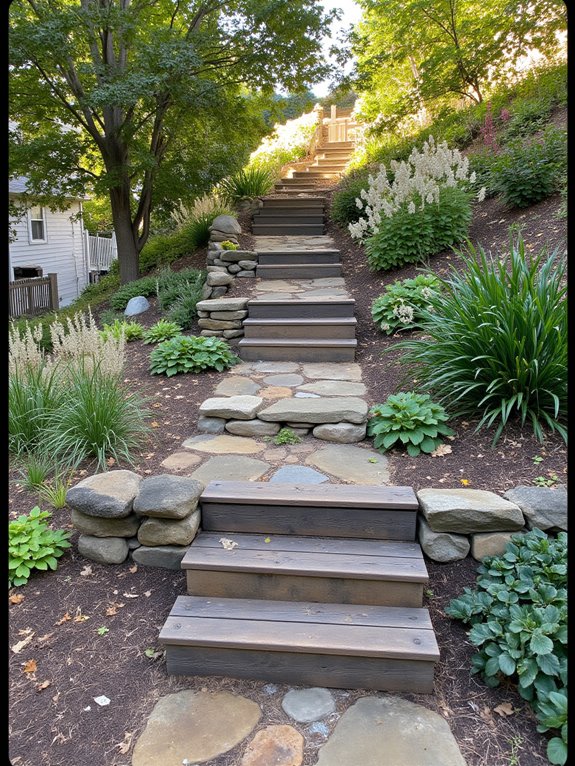 inviting pathways in backyard