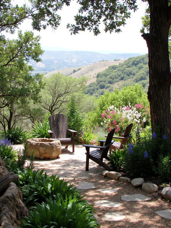 inviting scenic seating areas