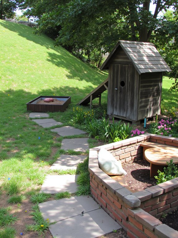 kid friendly backyard play zone