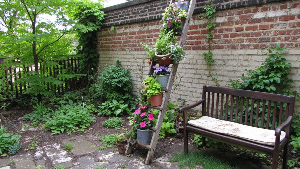 ladder vertical garden display