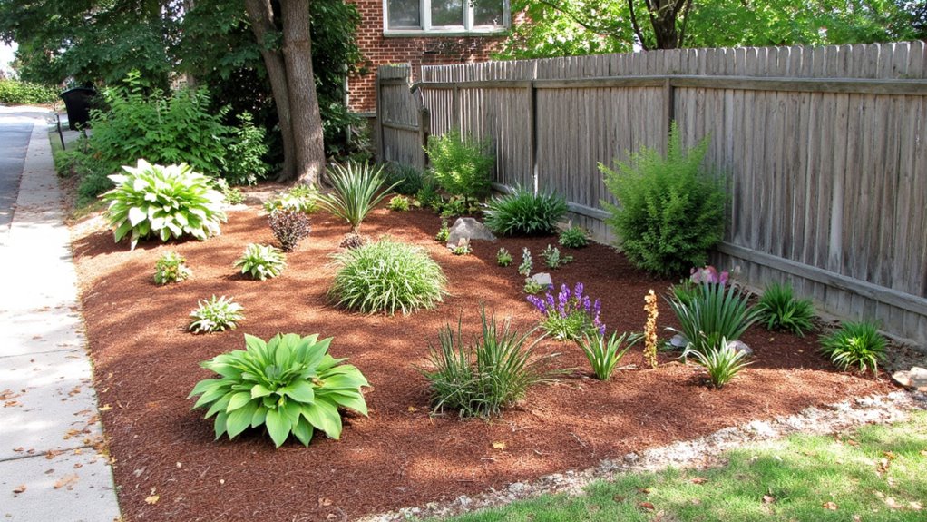 layered mulch for aesthetics