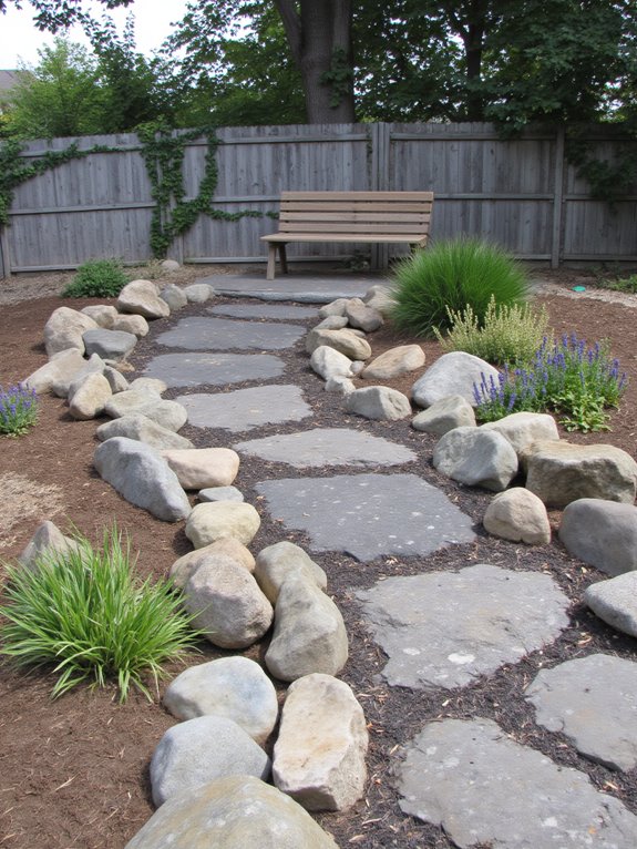 low maintenance rock garden design